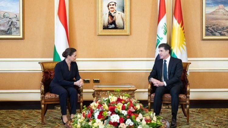 Neçirvan Barzani ile Macaristan Cumhurbaşkanı Katalin Novak bir araya geldi