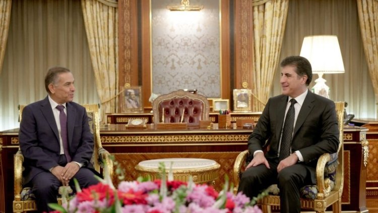 Neçirvan Barzani, Yunanistan’ın yeni Bağdat Büyükelçisi'ni kabul etti.