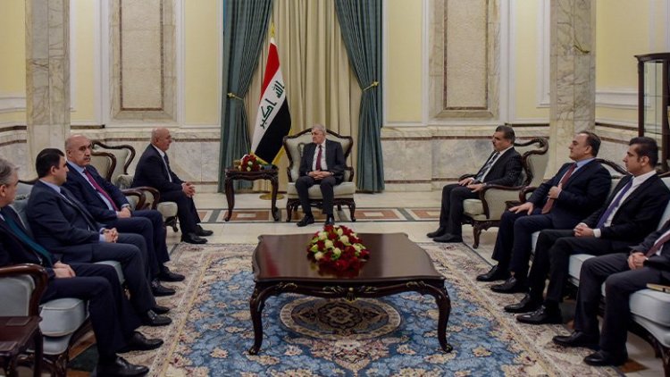 Erbil heyeti Irak Cumhurbaşkanı Reşid ile görüştü