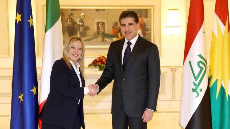 Neçirvan Barzani, İtalya Başbakanı Meloni ile bir araya geldi