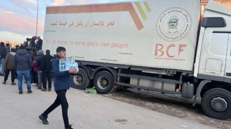 Barzani Yardım Vakfı'nın deprem bölgesine yardımları sürüyor
