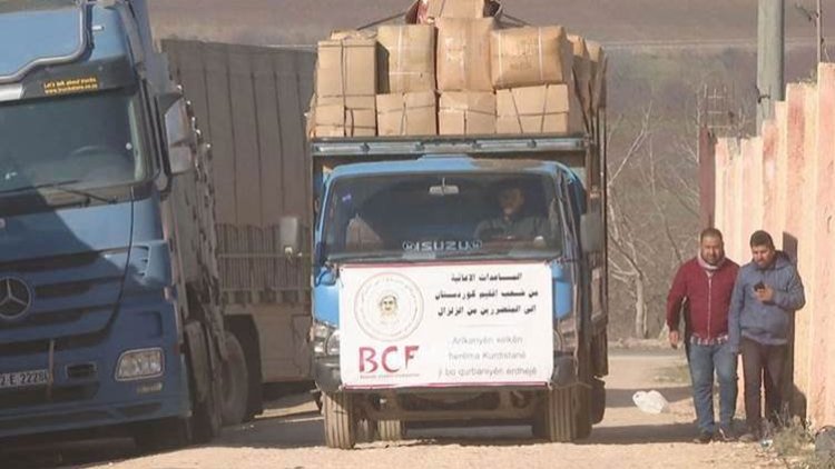 Barzani Yardım Vakfı'nın 2. yardım konvoyu Rojava’ya ulaştı