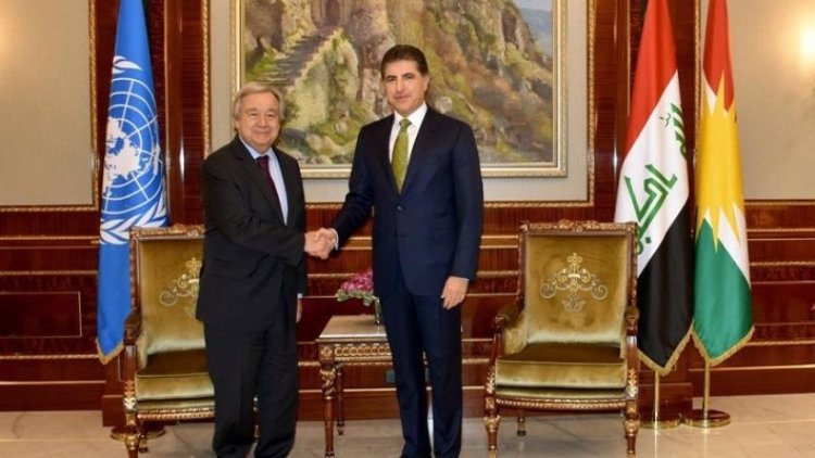 Neçirvan Barzani BM Genel Sekreteri Guterres ile görüştü