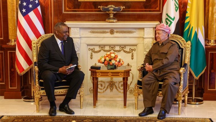 Başkan Barzani, ABD Savunma Bakanı Austin'i kabul etti