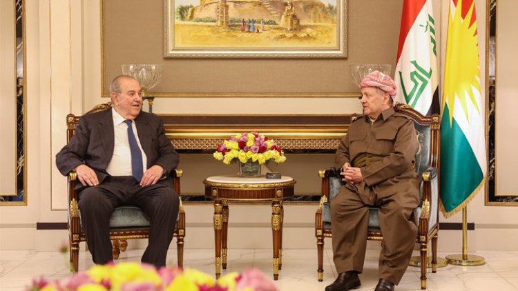 Başkan Barzani, Irak eski Başbakanı Allavi ile görüştü