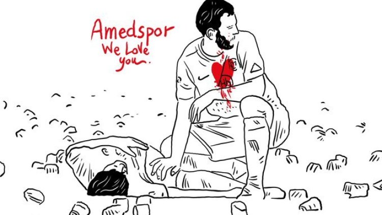 İtalyan karikatürist, Irkçı saldırıya uğrayan Amedspor’u çizdi