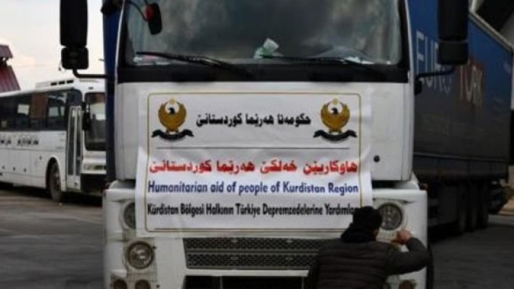 Kürdistan Bölgesi'nden Türkiye'deki depremzedelere 8 tır ilaç ve tıbbi cihaz yardımı