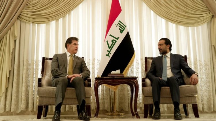 Neçirvan Barzani, Irak Parlamentosu Başkanı Halbusi ile bir araya geldi