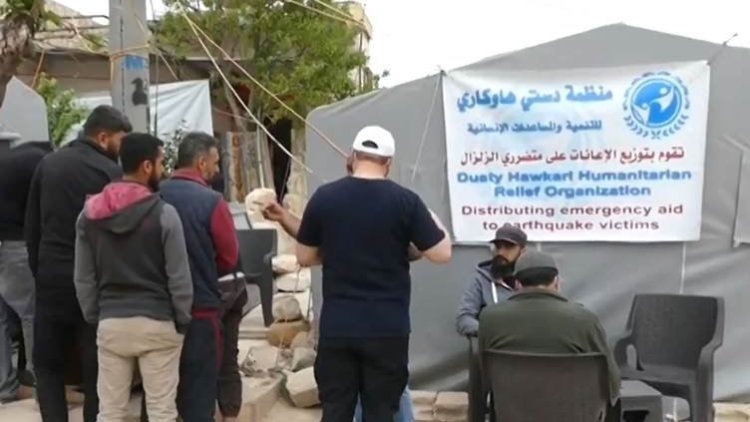 Erbil merkezli kuruluştan Afrin’de depremzedelere nakdi yardım desteği