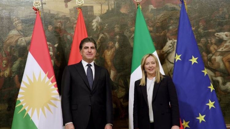 Neçirvan Barzani, İtalya Başbakanı Meloni ile bir araya geldi