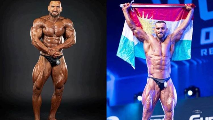 Kürt sporcu Azad Hamza, vücut geliştirmede Kürdistan Bayrağı’nı dalgalandırdı