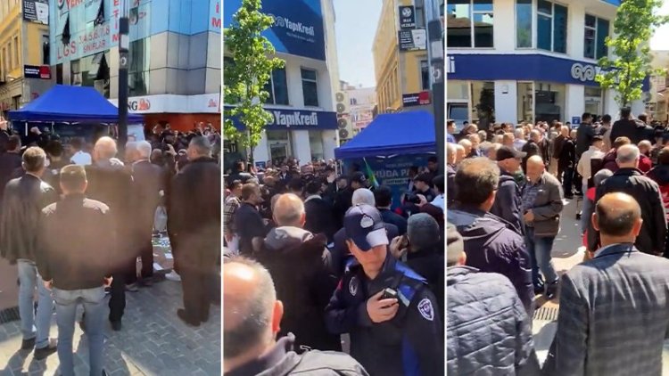 Trabzon'da HÜDA PAR standı kapatıldı, araya polis girdi