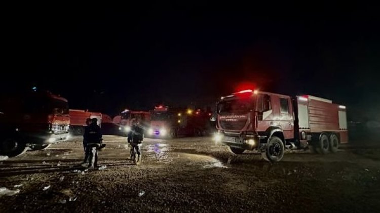 Erbil-Mahmur yolundaki rafineride yangın
