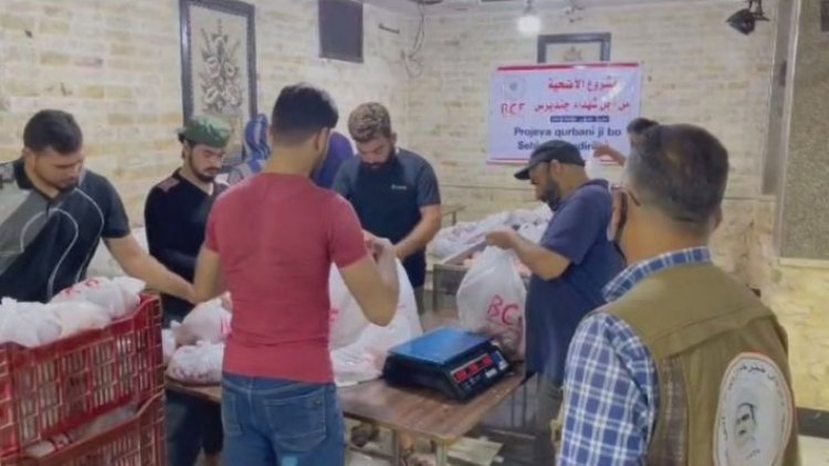 Barzani Yardım Vakfı Afrin’de kurban eti dağıttı  