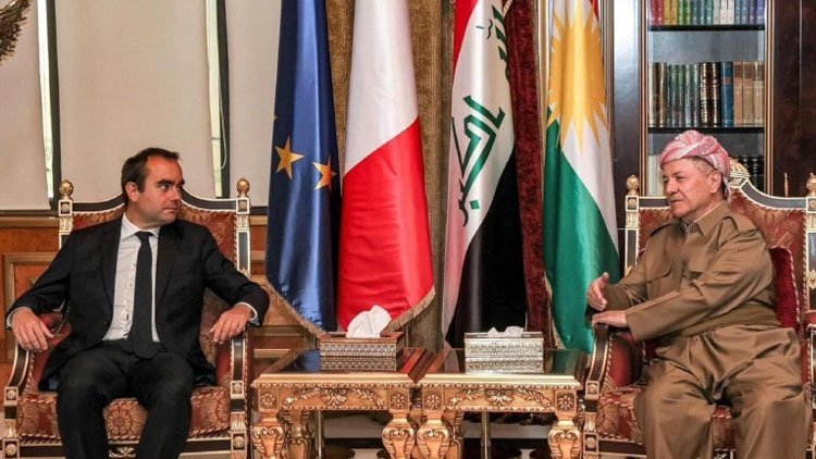 Başkan Mesud Barzani, Fransa Silahlı Kuvvetler Bakanı ile bir araya geldi