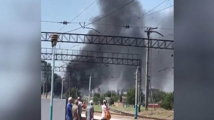 Kırım'a İHA saldırısı: Mühimmat deposunda patlama yaşandı