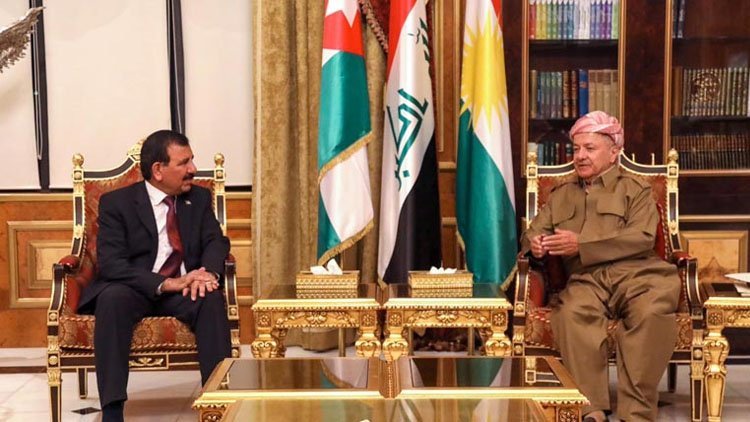 Başkan Mesud Barzani, Ürdün heyetini kabul etti