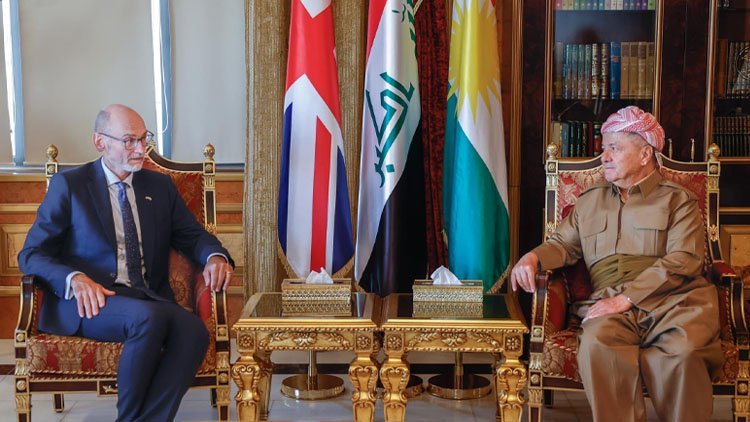 Başkan Mesud Barzani ile İngiltere büyükelçisi Irak’taki son gelişmeleri görüştü