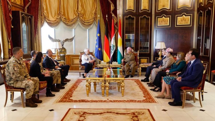 Başkan Barzani, Alman diplomat ve askeri danışmandan oluşan heyeti kabul etti