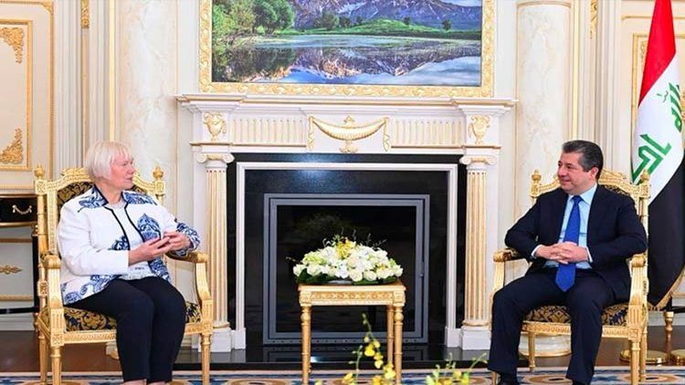 Mesrur Barzani, Almanya'nın yeni Irak Büyükelçisi ile görüştü