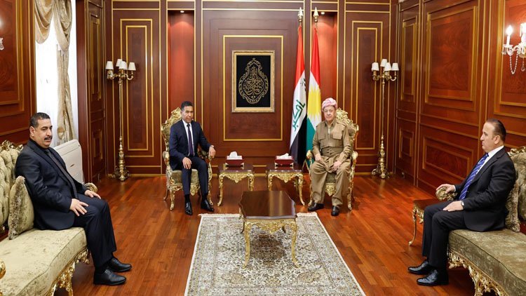 Başkan Mesud Barzani, Ulusal Taqadum Hareketi Genel Sekreteri'ni kabul etti