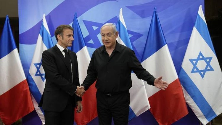 Macron: IŞİD'e karşı savaşan koalisyon Hamas'a karşı da savaşsın