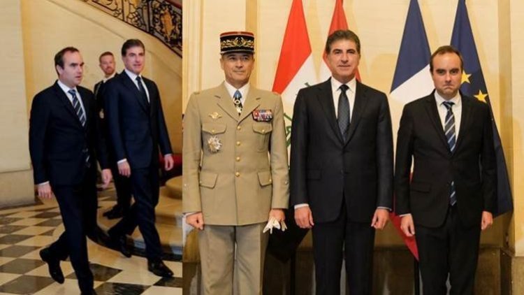 Neçirvan Barzani, Fransa Savunma Bakanı ile bir araya geldi