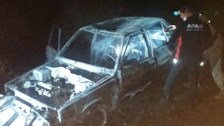 Siirt'te devrilen otomobil alev aldı: 6 ölü