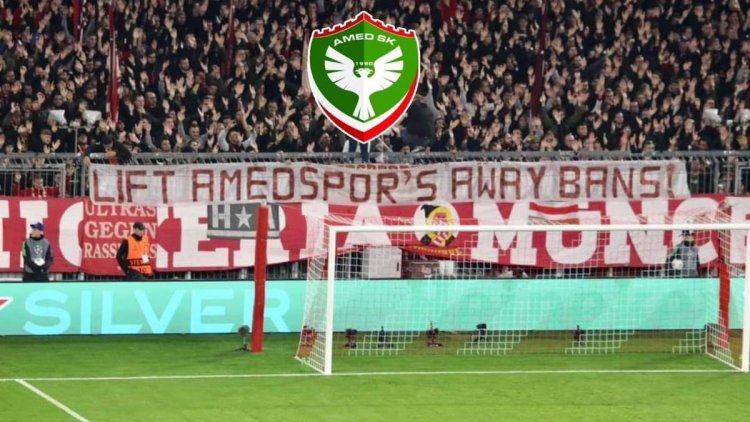 Galatasaray-Bayern Münih maçında Amedspor’a destek pankartı