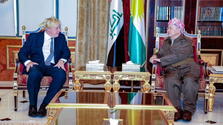 Başkan Barzani ile Boris Johnson arasında önemli görüşme