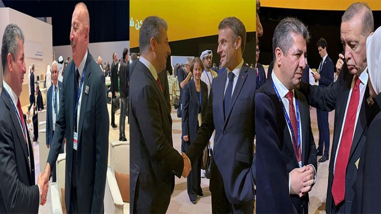 Mesrur ​​Barzani, COP28 kapsamında Erdoğan, Macron ve Aliyev ile görüştü