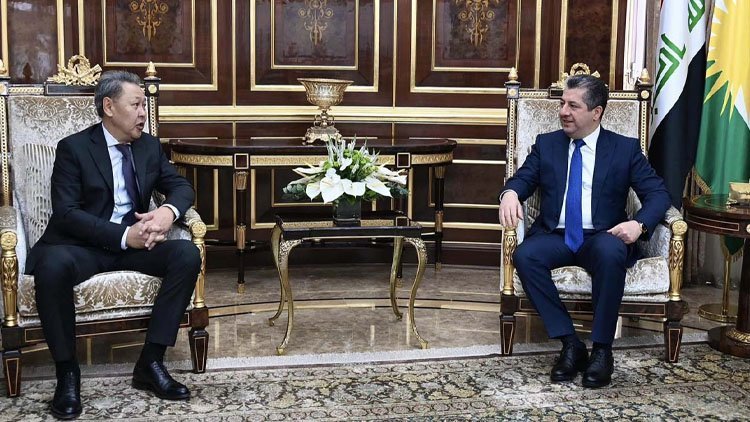 Mesrur Barzani, Kazakistan'ın Irak ve Ürdün Büyükelçisi ile görüştü