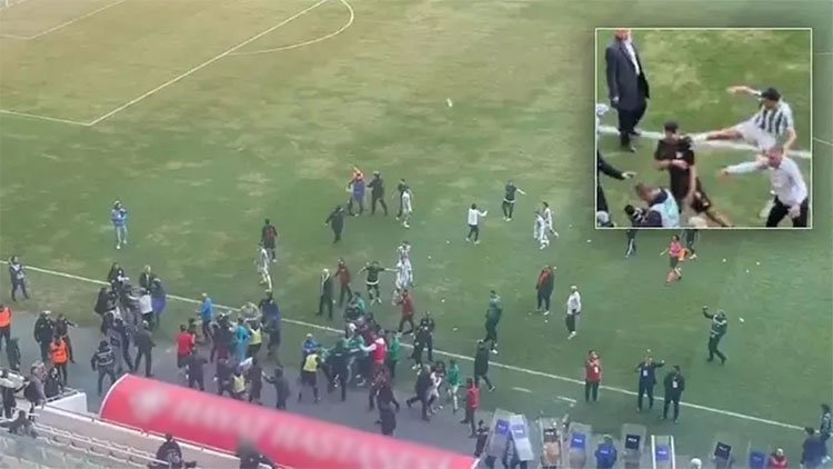 Bursaspor, Diyarbekirspor olay çıktı: 5 kırmızı kart