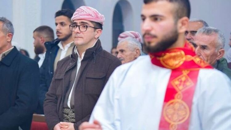 Barzan'da Mele Mustafa Barzani’nin katılımıyla Noel ayini düzenlendi