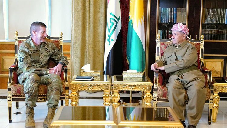 Başkan ​​Barzani, Suriye ve Irak'taki Koalisyon Güçleri Genel Komutanı ile görüştü