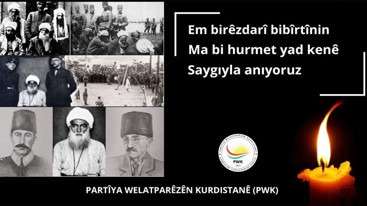 PWK: 1925 Kürt mili başkaldırısının lideri Şeyh Said ve arkadaşları bugün de yolumuzu aydınlatıyorlar
