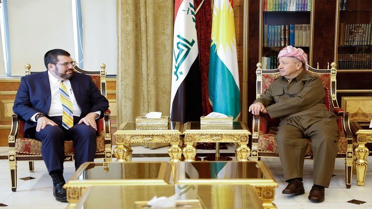 Başkan Mesud Barzani, ABD Büyükelçiliği Maslahatgüzarı Berker’i kabul etti
