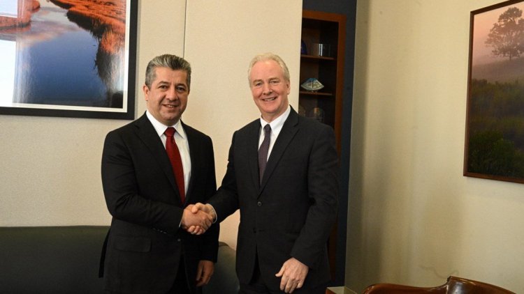Mesrur Barzani, Senatör Chris Van Hollen ile bir araya geldi