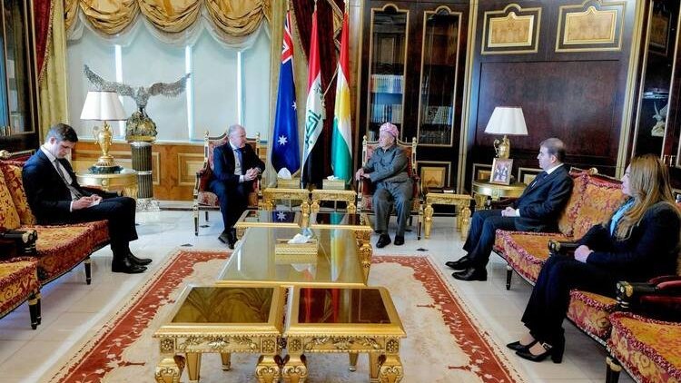Başkan Barzani, Avustralya'nın Irak Büyükelçisi ve beraberindeki heyeti kabul etti