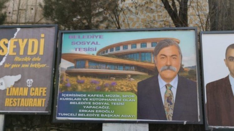 Dersim'de AKP’li aday, partisinin adını ve logosunu kullanmadı