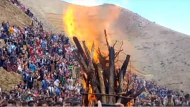 Sine vilayetine bağlı köylerde Newroz ateşi yakıldı