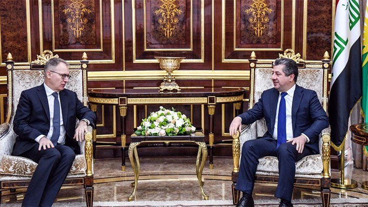 Mesrur Barzani, İtalya'nın Irak Büyükelçisi Maurizio Griganti’yi kabul etti